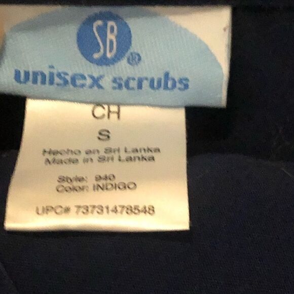 Navy SB scrub set top and pants - Picture 2 of 2